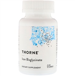 Thorne Research, бисглицинат железа, 60 капсул