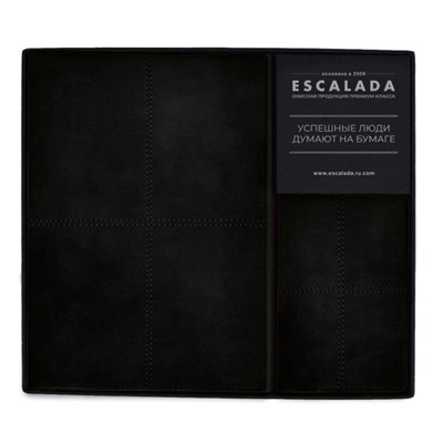 Подарочный набор Ежедневник недатированный А5+ 240стр. "ШЕВРЕТ ЧЁРНЫЙ" + обложка для паспорта 70557 Феникс