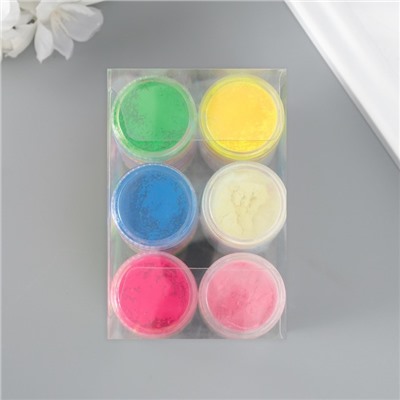 Глиттер для творчества «Пудра-втирка. Краски лета», набор 36 шт. в баночка - 1 г, 6×9×8 см