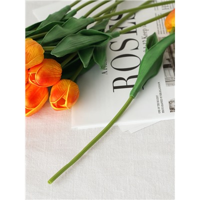 Цветок искусственный Тюльпан 30 см желто-красные / 1205 /уп 200/1200/ латэкс