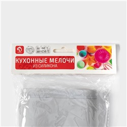 Коврик для сушки посуды Доляна «Шилдон», силикон, 39,5×30×0,1 см, серый