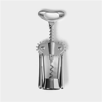 Штопор Доляна «Идея», h=18 см, цвет серебряный