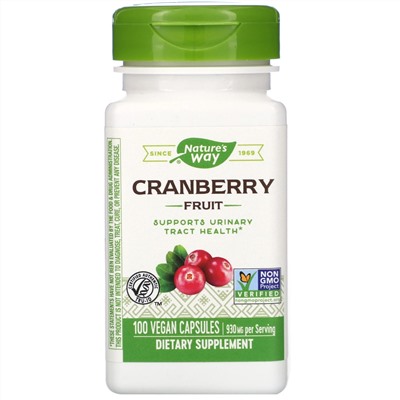 Nature's Way, Cranberry Fruit, 465 mg, 100 Vegan Capsules