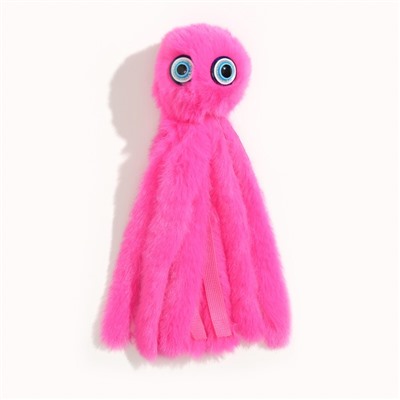 Игрушка для кошек «Осьминожек», до 19 см, искусственный мех, цвет фуксия