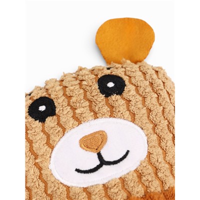 Мягкая игрушка для собак «Медведь», 20 см, с пищалкой, коричневая