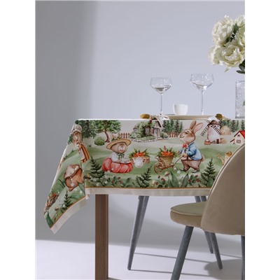 Скатерть «Этель. Кроличья ферма», 149×110 см, 100% хлопок, саржа 190 г/м²