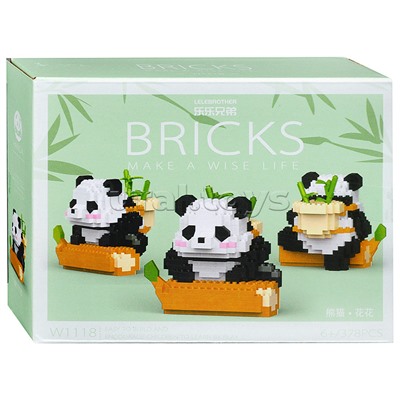 Конструктор "Панда" (378 дет.) в коробке
