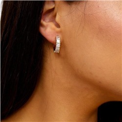 Серьги коллекция "Xuping" покрытие позолота, вставка: фианиты, цвет: прозрачный, Х000864746, арт.001.837