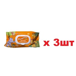 Pamperino Влажные салфетки 130шт Kids Детские с ромашкой и витамином Е 3шт