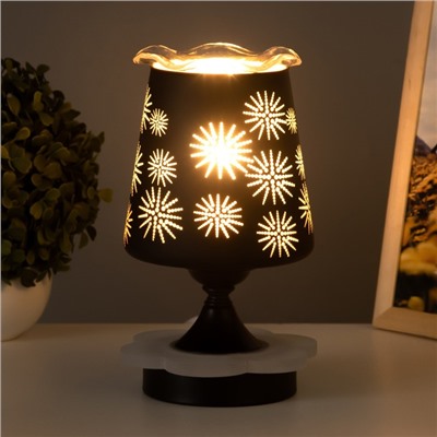 Аромалампа с подсветкой «Круги» E27 40 Вт +RGB черный 12.5×12.5×23 см RISALUX