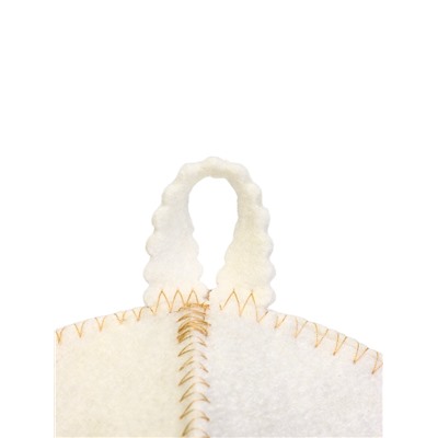 Шапка для бани и сауны «Жена царя», шерсть 50%, полиэфир 50%, белая