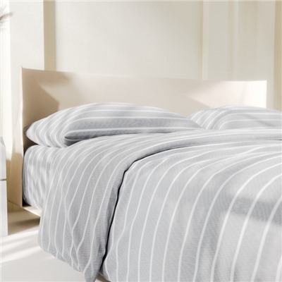 Постельное бельё 1.5-спальное «Этель» Gray stripes, поплин