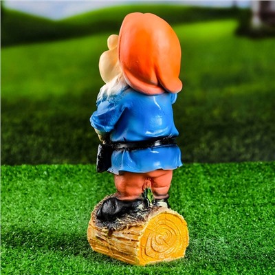 Садовая фигура из полистоуна «Гномик с лопатой», 15×12×30 см