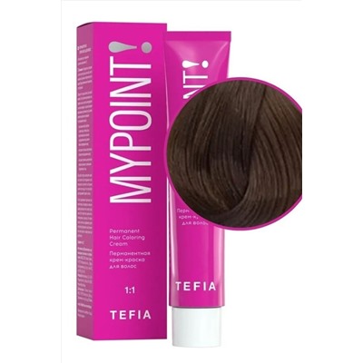 TEFIA Mypoint 6.0 Перманентная крем-краска для волос / Темный блондин натуральный, 60 мл KRISTALLER, 1112343