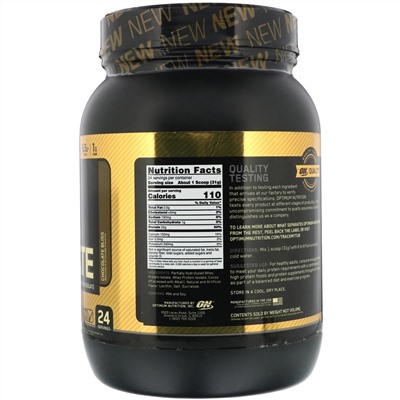 Optimum Nutrition, Gold Standard 100% Isolate, Chocolate Bliss, 1.64 lb (744 g)