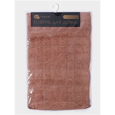 Коврик для ванной из микрофибры SAVANNA «Таормина», 40×60 см, пыльная роза