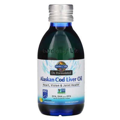 Garden of Life, Dr. Formulated, масло печени аляскинской трески, со вкусом лимона, 200 мл (6,76 жидк. унций)