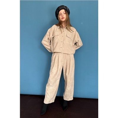 Брюки-бананы  VELVET086/05/Песочный