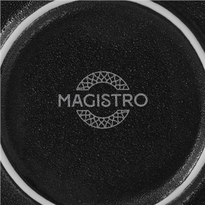 Тарелка Magistro Line, d=26.5 см, фарфор, чёрная