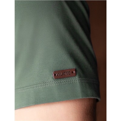 Футболка полуприлегающего кроя с принтом из премиального хлопка