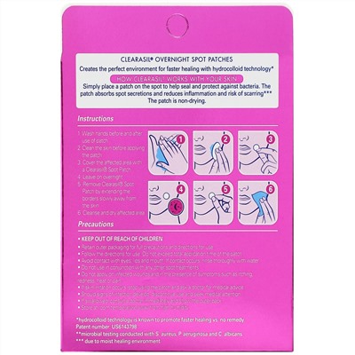 Clearasil, Overnight Spot Patches, 18 Patches