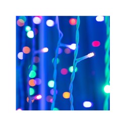 Гирлянда «Занавес» 2×9 м, IP44, УМС, белая нить, 1800 LED, свечение мульти, 220 В