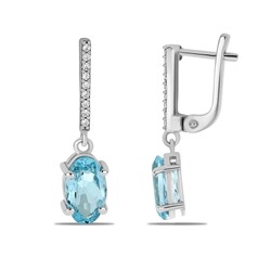 Серьги из серебра топаз, Дионис