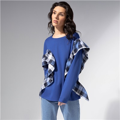 Лонгслив дизайнерский, Гардеробная магия (синий)