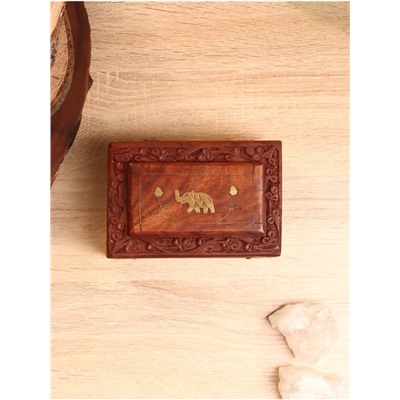 УЦЕНКА Шкатулка «Слоник», 15×10×6 см, дерево