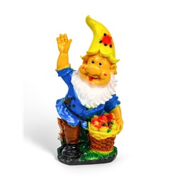 Садовая фигура из гипса «Гном с яблоками», 29×10×15 см
