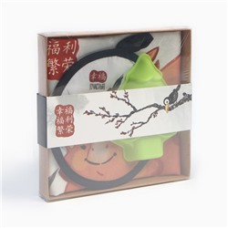 Набор подарочный «Этель. Китайский дракон»: кухонное полотенце 40×73 см, прихватка 17×17 см, хлопок