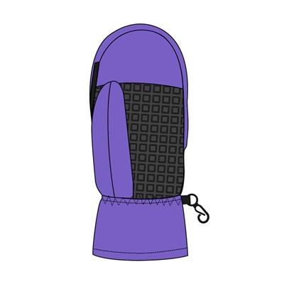 Варежки текстильные для девочек