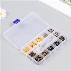 Набор заклёпок 180 шт., 12 видов (8×12 мм; 8×8 мм; 6×6 мм), 17.2×9.5×2.3 см