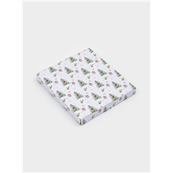 Блюдо сервировочное новогоднее Доляна «Ёлочка», 24.5×24.7×2 см, стекло, белое