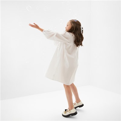 Платье для девочки MINAKU: Cotton collection, рост 92 см, белое