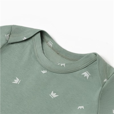 Футболка детская MINAKU, рост 62-68 см, оливковая