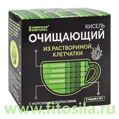 Кисель "Очищающий" 5 пак х 12 гр  Сибирская клетчатка
