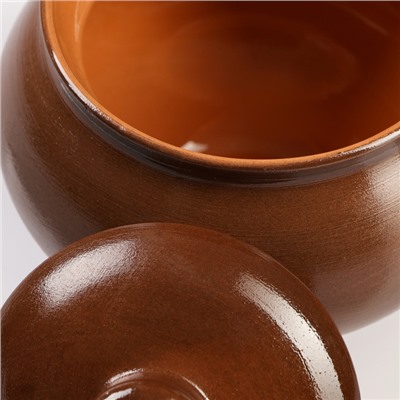 Горшок для запекания Псковский гончар «Былина», 500 мл, 12×13 см, коричневый