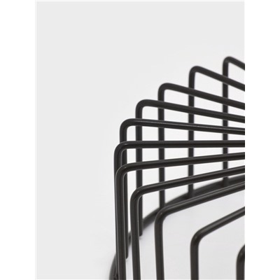 Корзинка - ваза для фруктов «Горшок», 23×23×7 см, чёрная