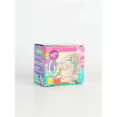 УЦЕНКА Роспись кружки красками - частичное заполнение "Волшебный единорог"