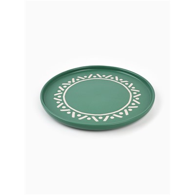 Тарелка плоская керамическая «Орнамент», d=21.7 см, ручная работа