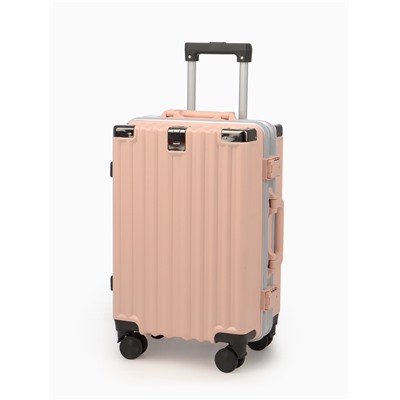 УЦЕНКА Чемодан 20", 33*21*54, отд на молнии, 2 код замка, крючок, розовый