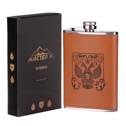 Фляжка «Герб», нержавеющая сталь, 270 мл, 9 oz