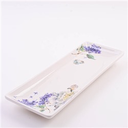 60223 Блюдо сервировочное прямоугольное Букет фантазий доломит LR (х24)