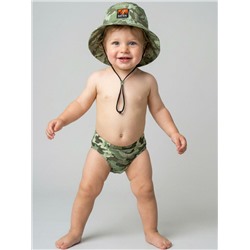Комплект детский для мальчиков: плавки трикотажные, панама текстильная