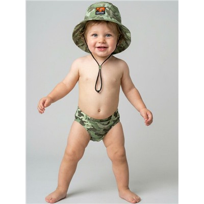 Комплект детский для мальчиков: плавки трикотажные, панама текстильная