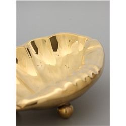 УЦЕНКА Блюдо «Ракушка» латунь 13×9×3.5 см
