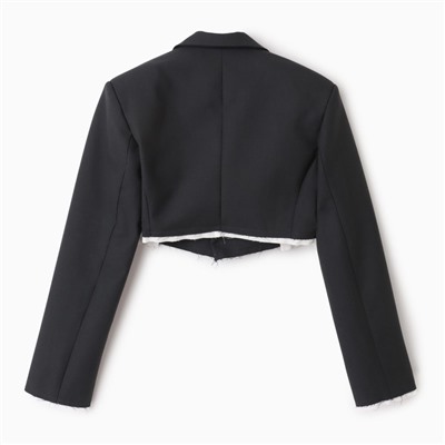 Пиджак женский укороченный MIST, размер 44, тёмно-серый