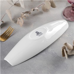 Блюдо для подачи Wilmax, 25.5×7.5 см, фарфор, цвет белый