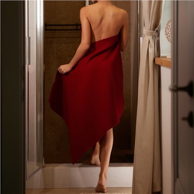 Полотенце банное вафельное «Этель» 70×140 см, плотность 240 г/м², бордовое